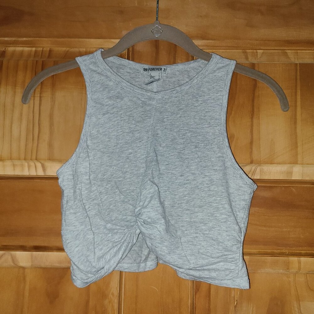 Forever 21 Gray Crop Tank Top